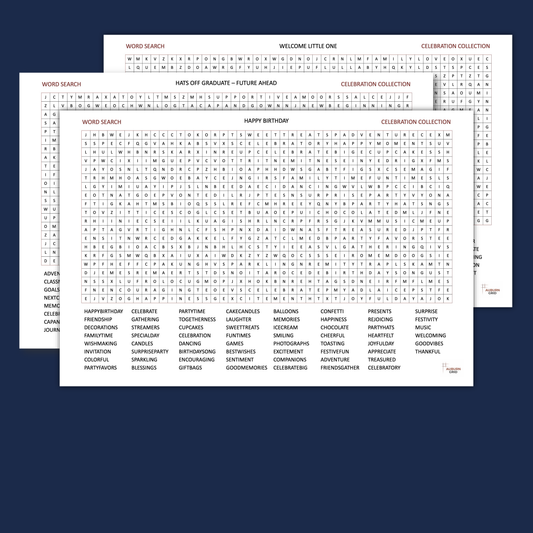 Celebration Giant Word Search Posters